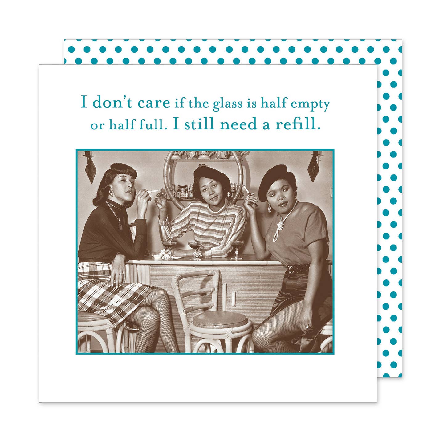 Shannon Martin Design – Glass Half Empty Beverage Napkin