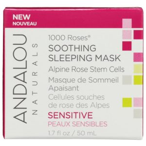 Andalou Naturals – Mask Sleep Roses Soothing, 1.7 fl oz