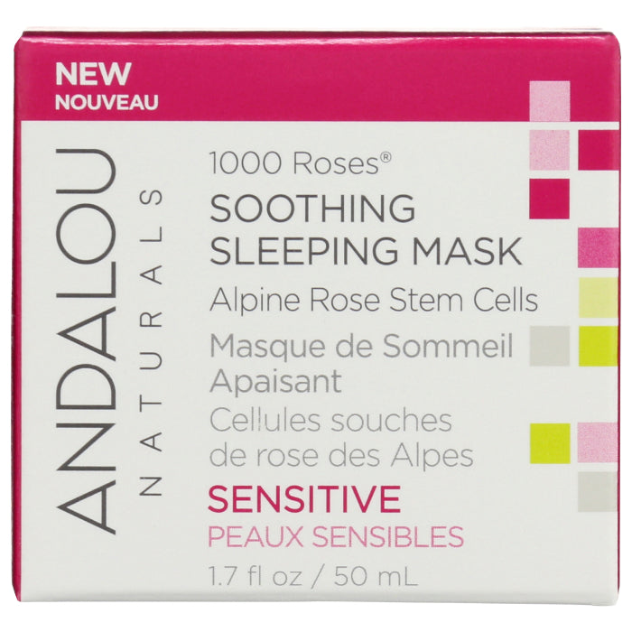 Andalou Naturals – Mask Sleep Roses Soothing, 1.7 fl oz