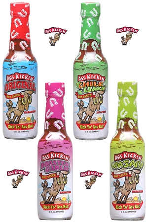 Ass Kickin Hot Sauce 4 Pack