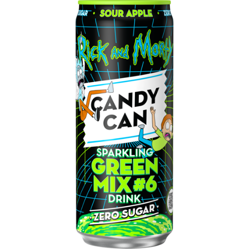 Rick and Monty Sparkling Green Candy Can – Zero Sugar