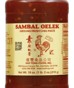Huy Fong Foods Chili Paste, Fresh, Ground, Sambal Oelek – 510g