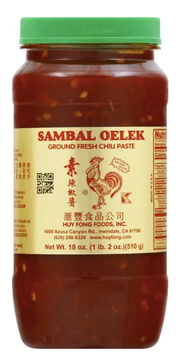 Huy Fong Foods Chili Paste, Fresh, Ground, Sambal Oelek – 510g