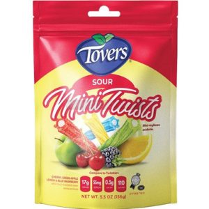 Tovers Sour Mini Twists, 5.5 oz