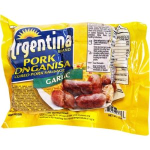 Argentina Brand – Pork Longanisa (Cured Pork Sausage) – Garlic – 12 OZ