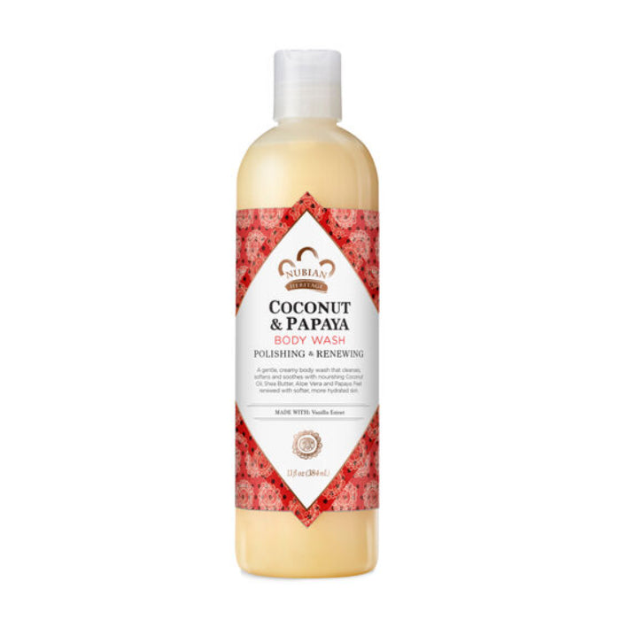 Nubian Heritage – Body Wash Coconut Papaya, 13 Floz (Pack of 1)