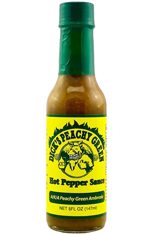 Dirty Dick’s Peachy Green Hot Pepper Sauce, 5oz.