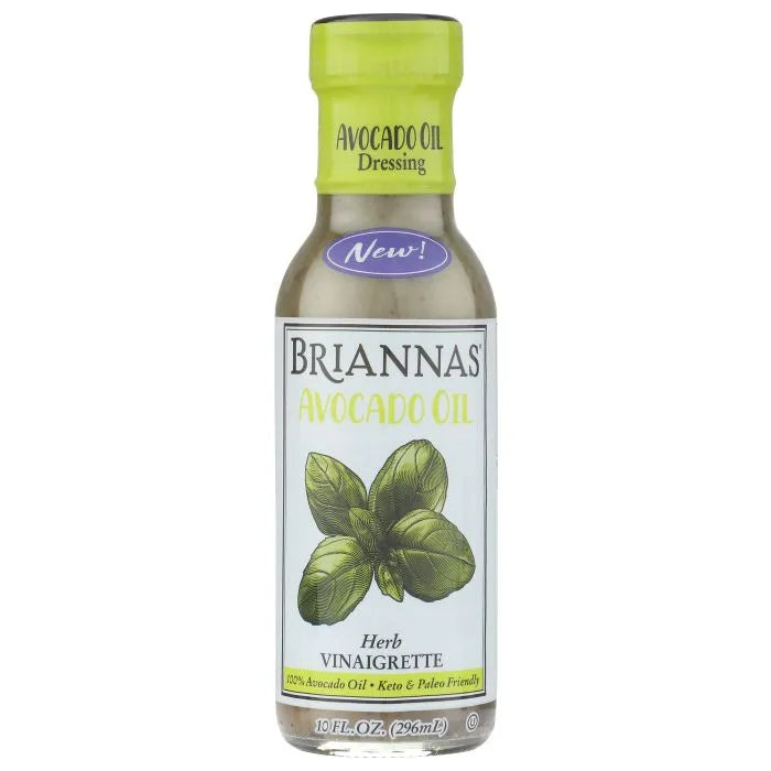 Briannas – Dressing Herbal Vinaigrette with Avocado, 10 Oz (Pack Of 6)