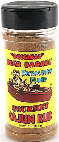 Original Beer Barrel Embalming Fluid Gourmet Cajun Rub, 5oz.