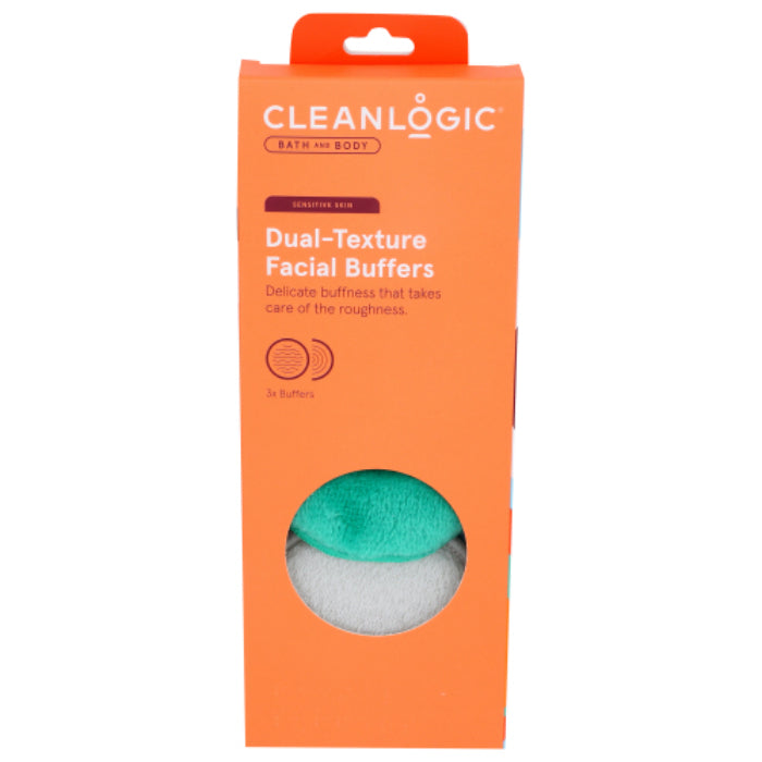Cleanlogic – Buffer Facial Dual Text, 3 Pack (Pack of 6)