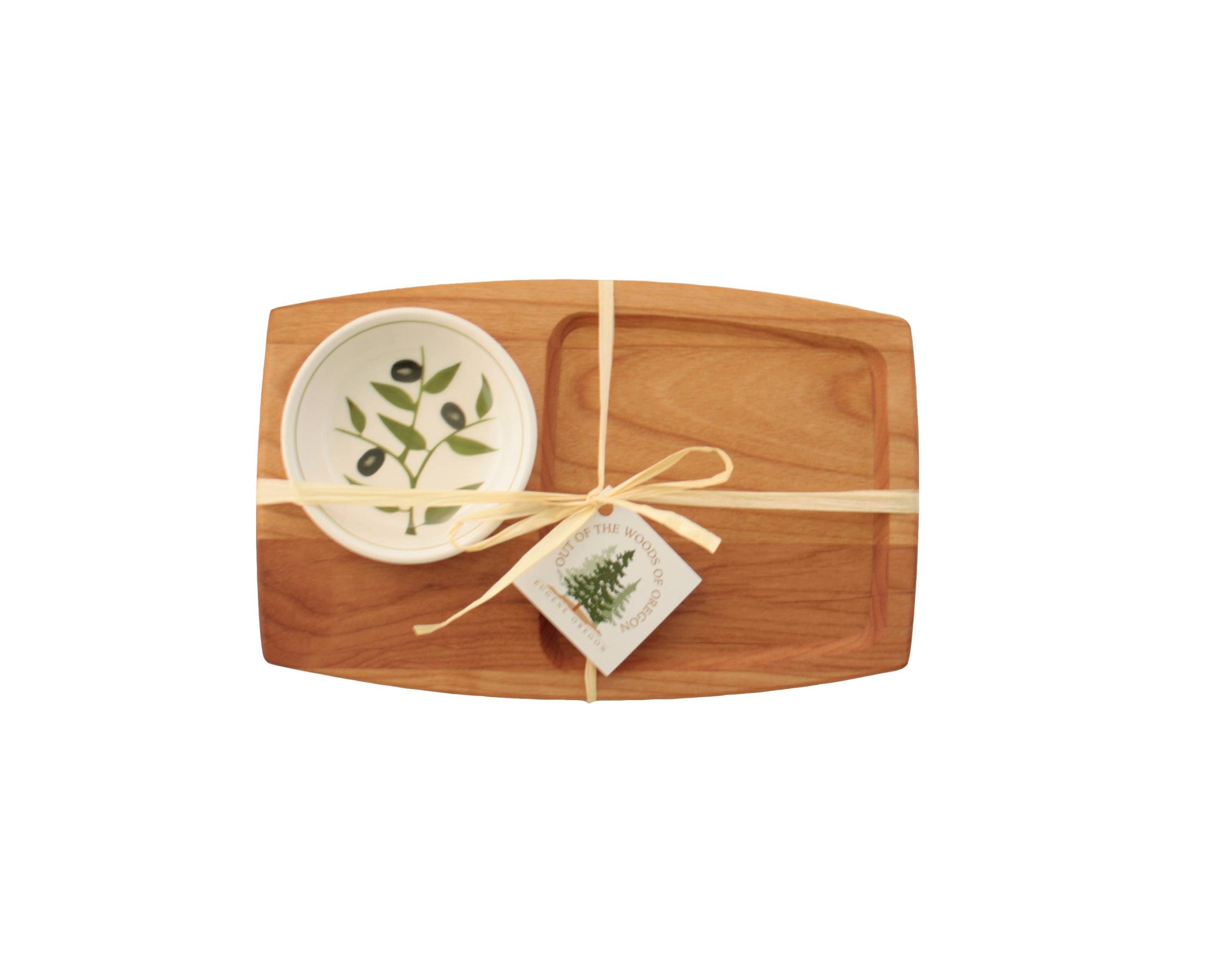 Out of the Woods of Oregon – Appetizer Board with Bowl – Olive Branch