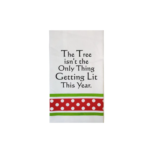 Tree Isn’t the only thing getting lit Christmas Towel