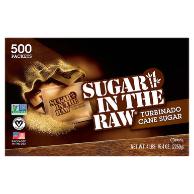 Sugar in the Raw Natural Cane Turbinado Sugar, 500 Packets