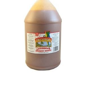 Trinidad Caribbean Medium Pepper Sauce, 1 Gallon.