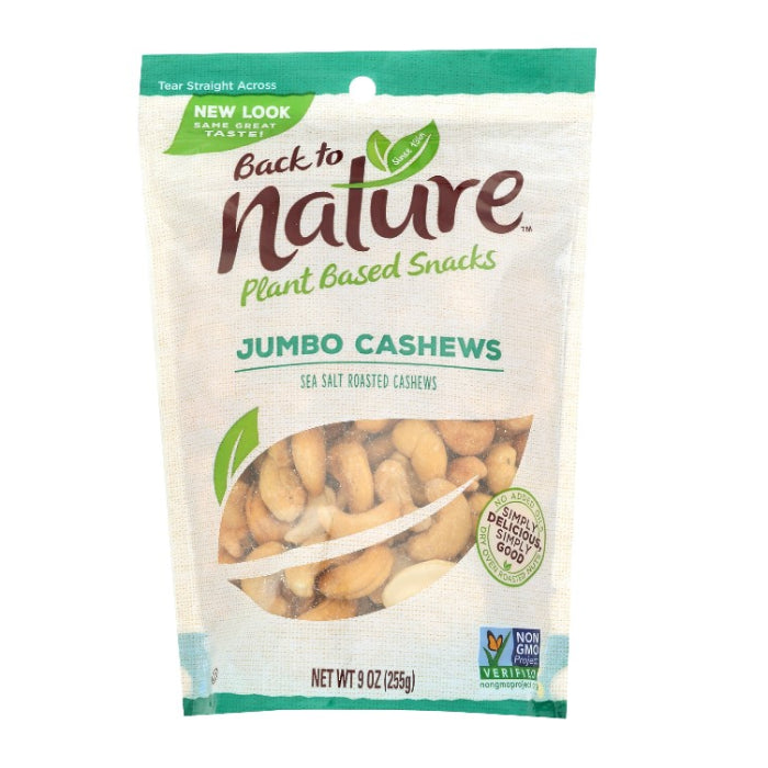 Back To Nature – Jumbo Sea Salt Cashews, 9 oz