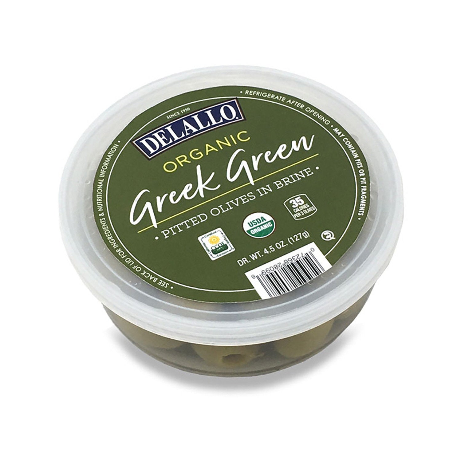 Delallo – Olives Green Garlic Stuffed, 4.5 oz (Pack of 6)
