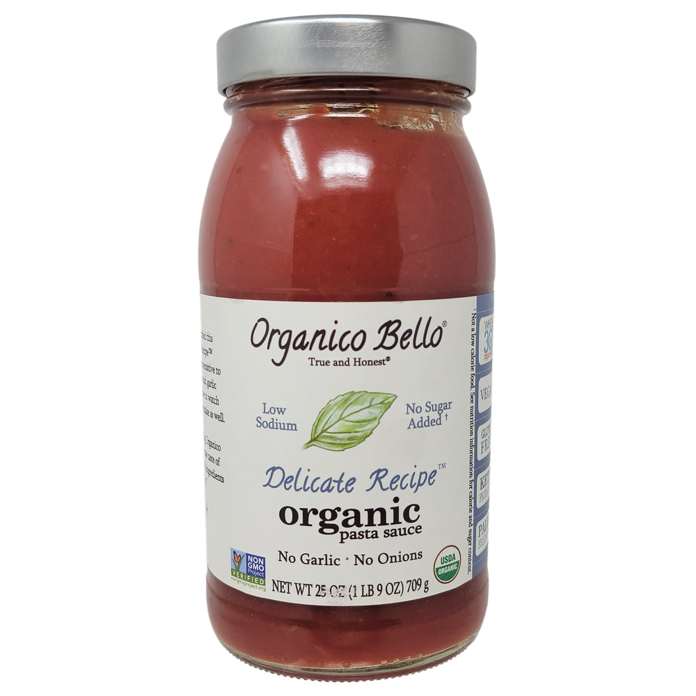 Organico Bello Delicate Recipe Organic Pasta Sauce – 25oz.
