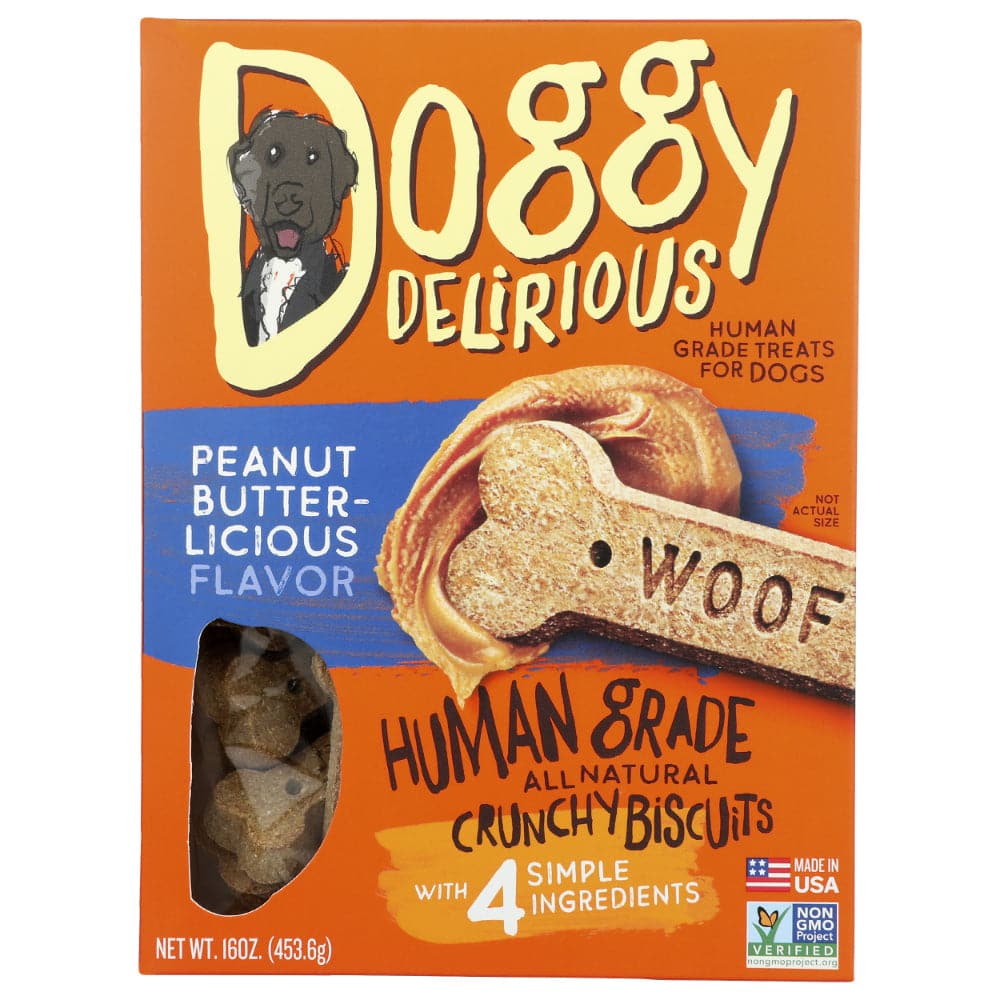 Doggy – Delirious Crunchy Peanut Butter-Licious Bones, 16 oz