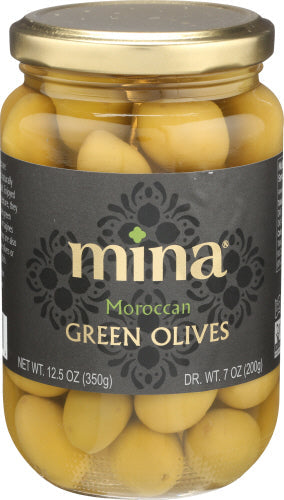Mina – Green Moroccan Olives, 12.5 Oz | Pack of 6