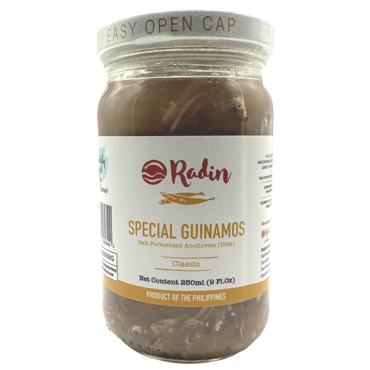 Radin – Special Guinamos – Salt Fermented Anchovies (Dilis) – Classic – 250 ML