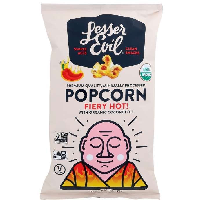 Lesser Evil – Organic Fiery Hot Popcorn, 4.6oz