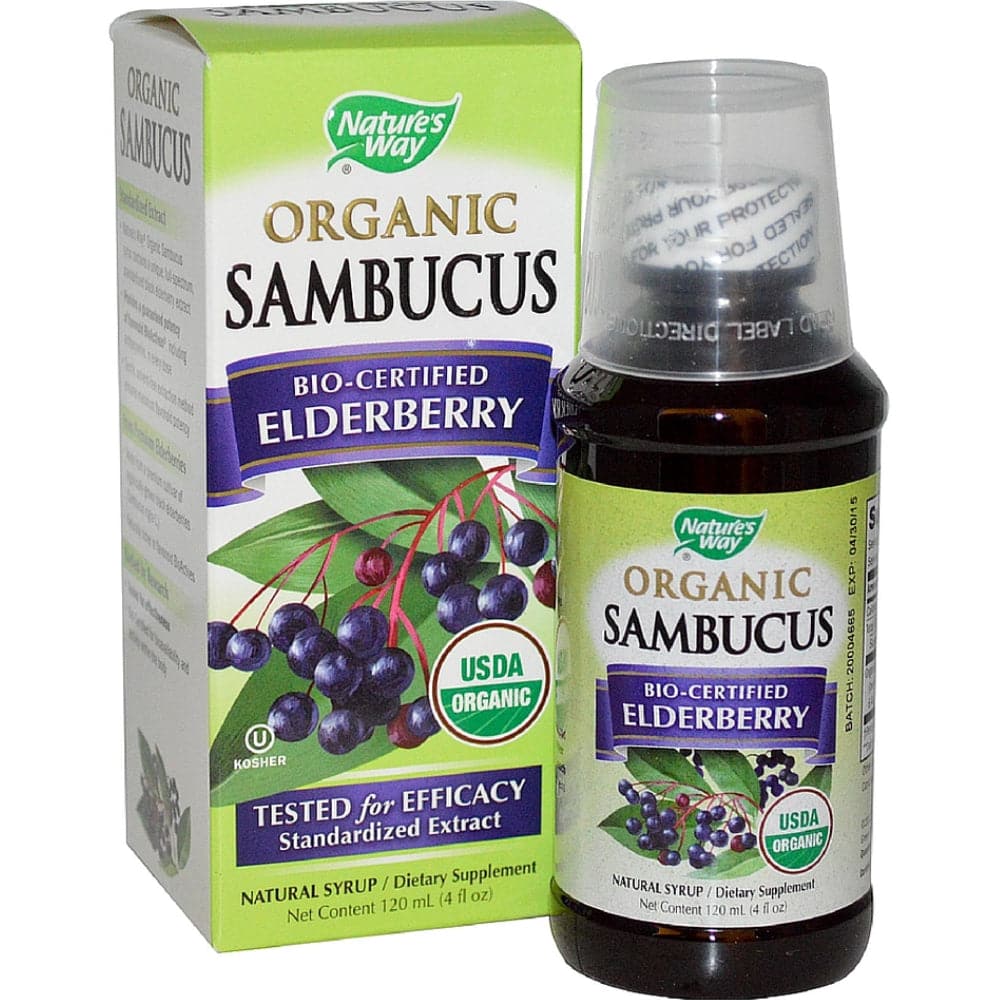 Nature’s Way – Organic Sambucus Elderberry Syrup – 4floz