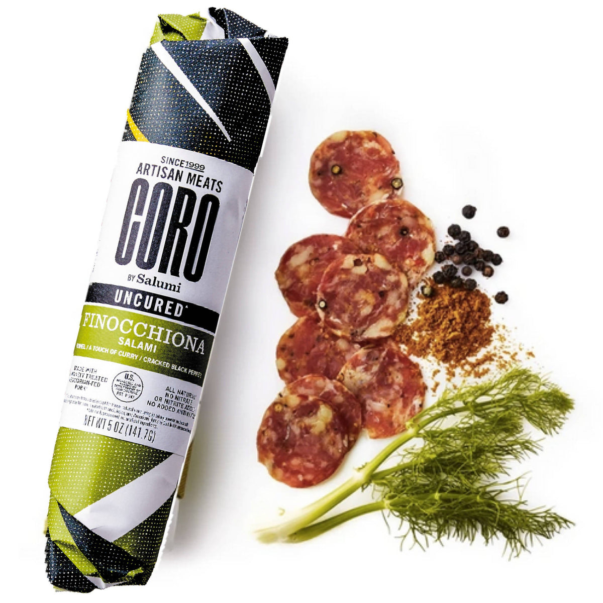 Uncured Finocchiona Salami Piccolo – 6 x 5 oz