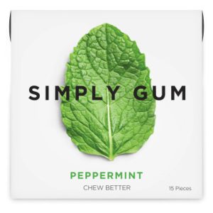 Simply Gum All Natural Gum Peppermint, 15 Pieces