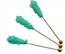 Baby Blue Rock Candy Swizzle Sticks Cotton Candy (Wrapped) – 18 Count
