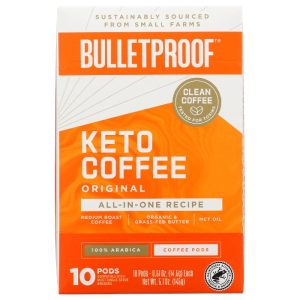 Bulletproof – Pods Keto Coffee, 10 Pack | Pack of 6