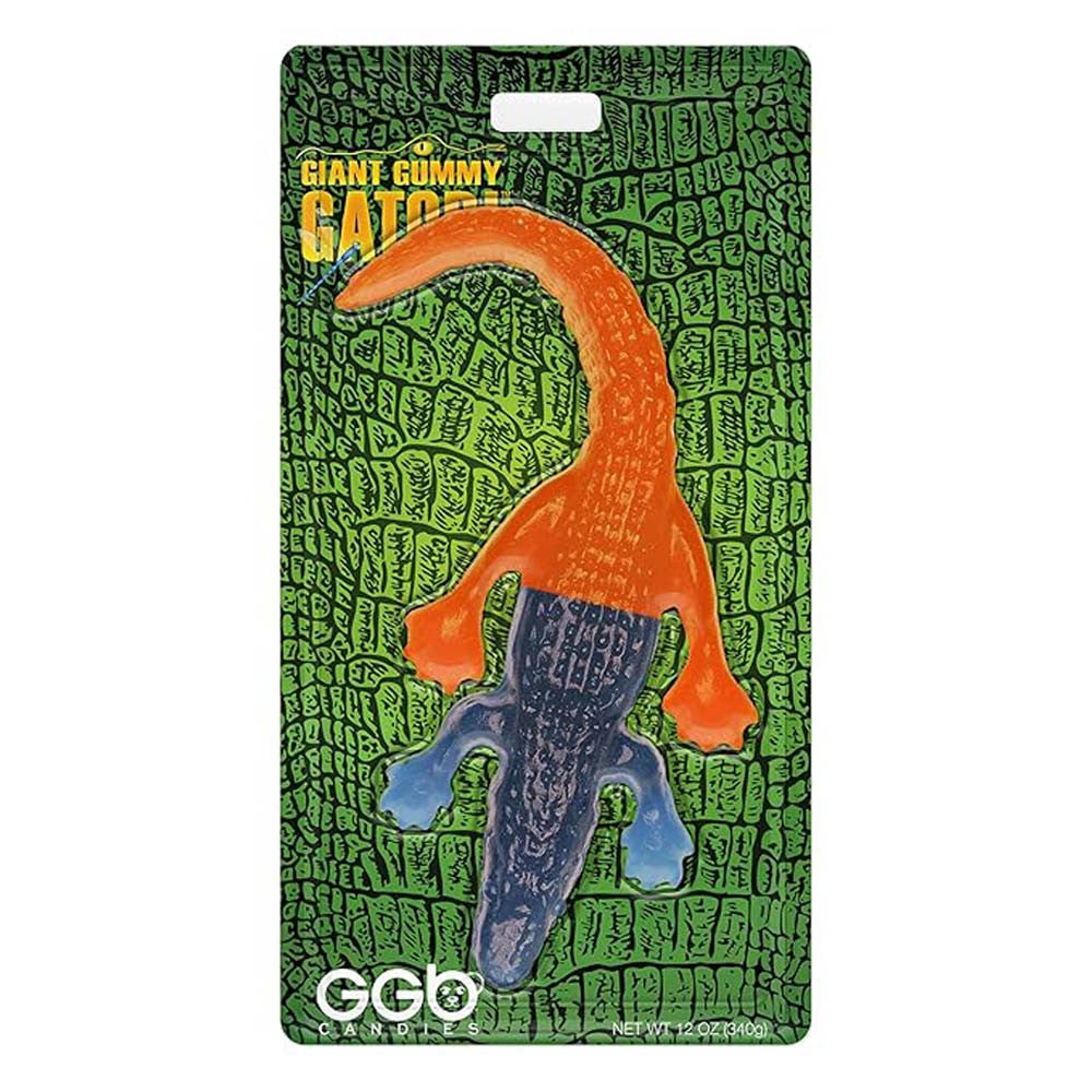 Giant Gummy Gator – Blue/Orange – 12 oz