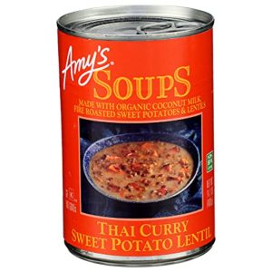 Amy’s – Soup Thai Curry Sweet Lentil Organic, 14.1 Oz – Pack Of 12