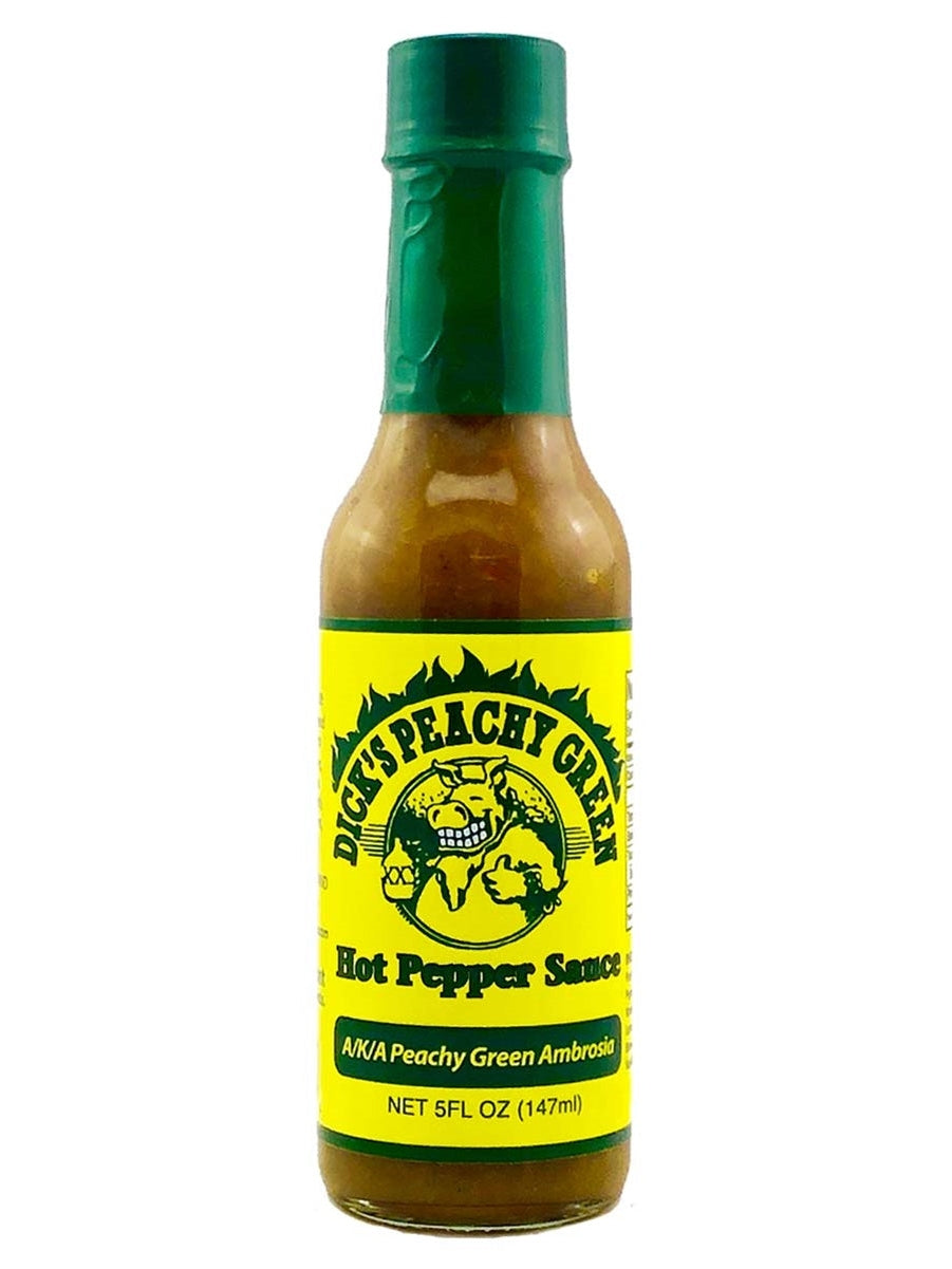 Hot Sauce Dick’s Peachy Green Ambrosia Pepper 5 oz Heat 6