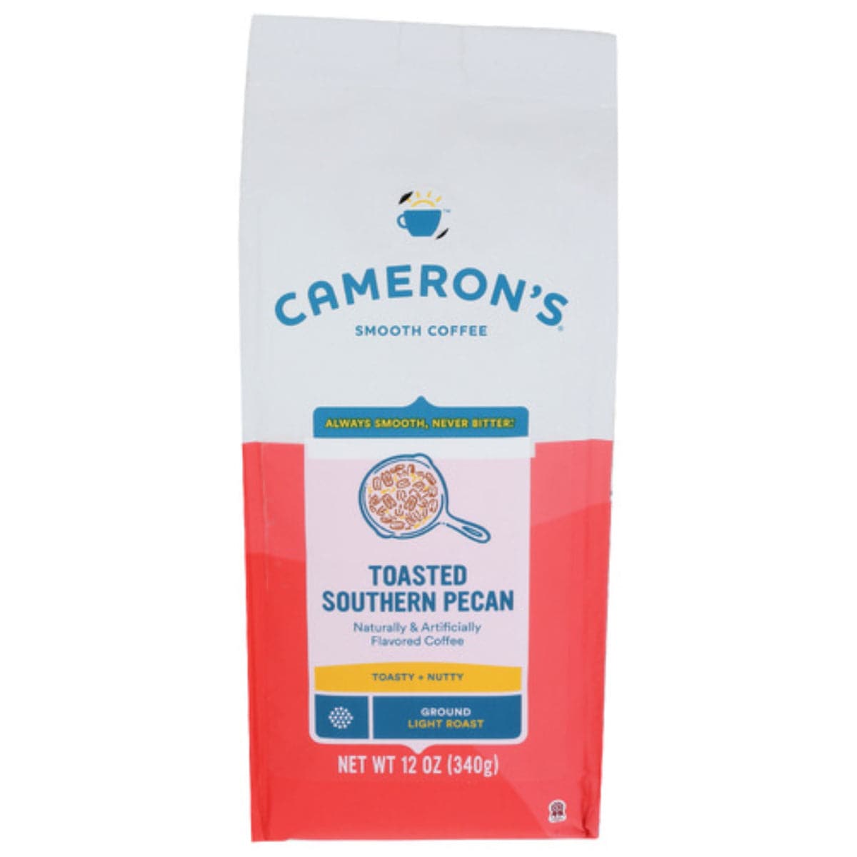 Camerons Coffee – Toasted Southern Pecan Light Roast Ground Coffee, 12