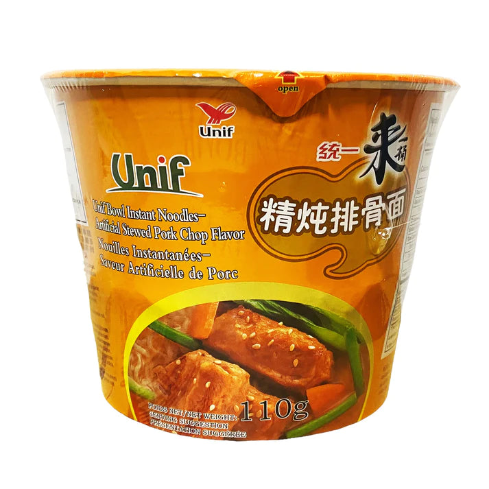 Unif Bowl Instant Noodles – Stewed Pork Chop Flavor