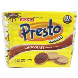 Jack ‘n Jill – Presto Creams – Chocolate Sandwich Cookies – 10 Packs – 300 G