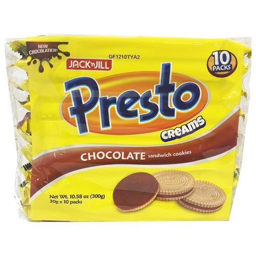 Jack ‘n Jill – Presto Creams – Chocolate Sandwich Cookies – 10 Packs – 300 G