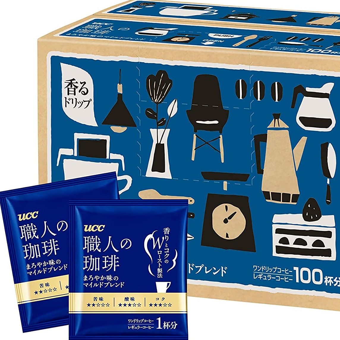UCC Artisan Drip Coffee Mild Blend 100 Packs Premium Japanese Brew Fresh Flavor – Tokyo Sakura Mall