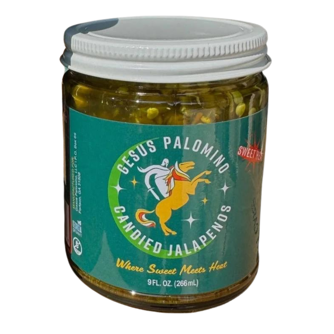 Gesus Palomino Candied Jalapeños Jars – 12 jars x 8 oz case
