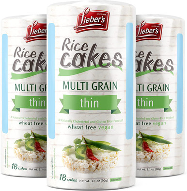 Lieber’s Multigrain Thin Rice Cakes, 3.1 oz. (3 Pack)