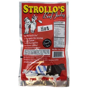 Strollo’s Hot Beef Jerky- 1.5oz.