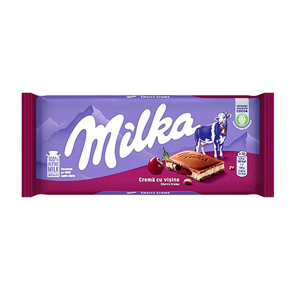 Milka Cherry Creme Bar – 100g