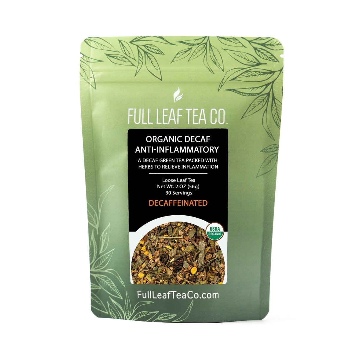 Organic Decaf Anti-Inflammatory Tea Retail Bags – Case of 6