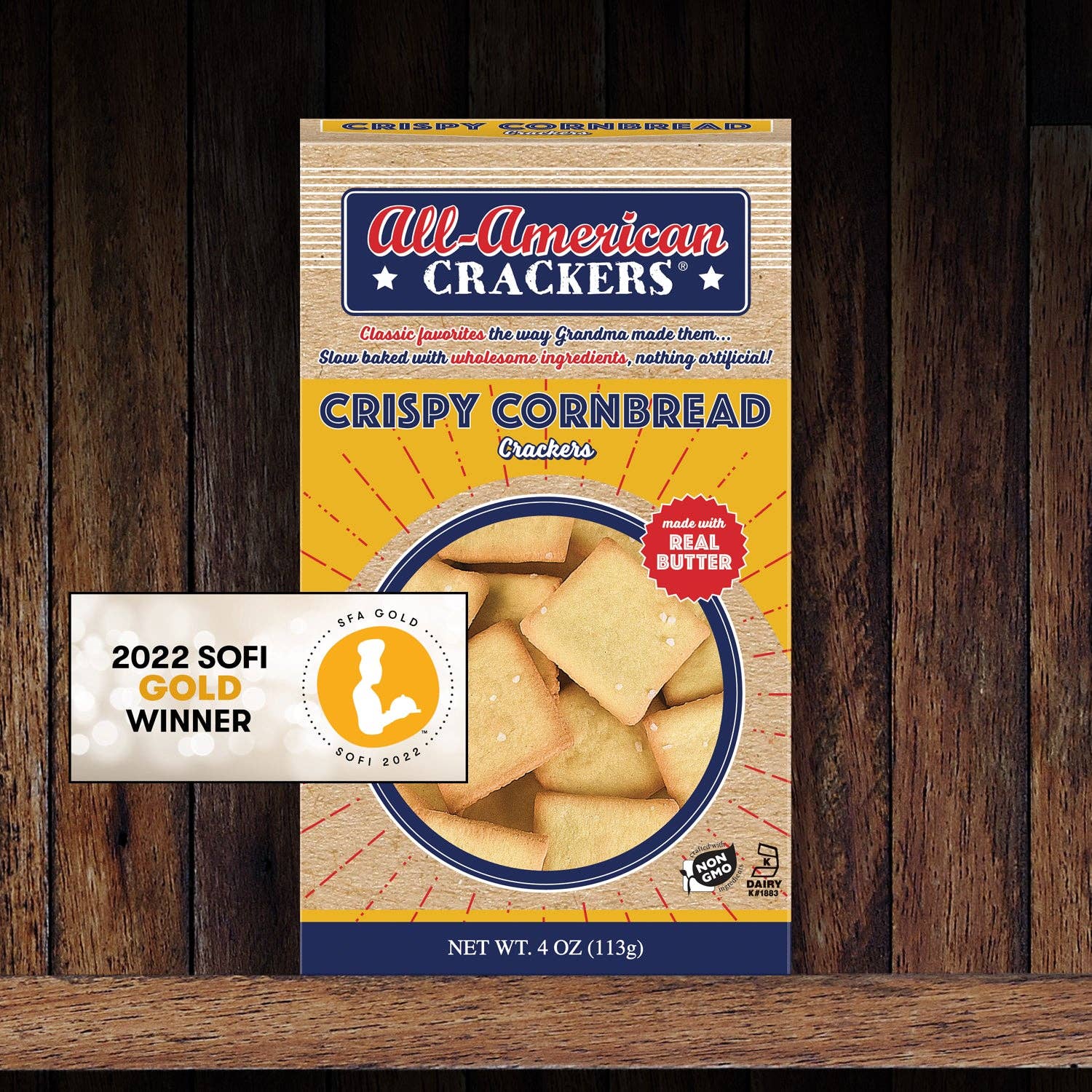 Partners Crackers – Crispy Cornbread Snack Crackers