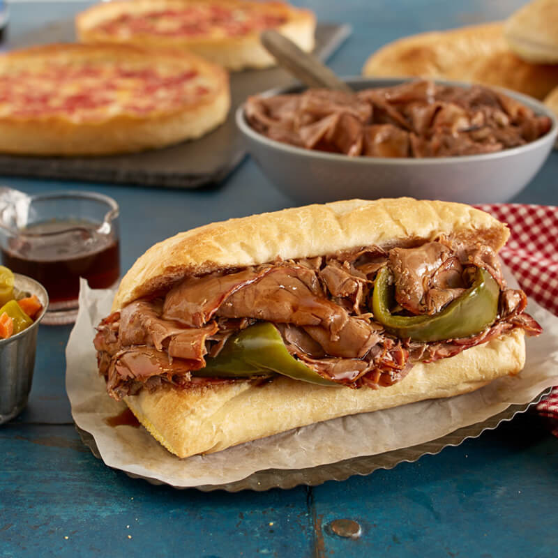 Portillo’s Italian Beef Kit & 2 Lou’s Pizzas