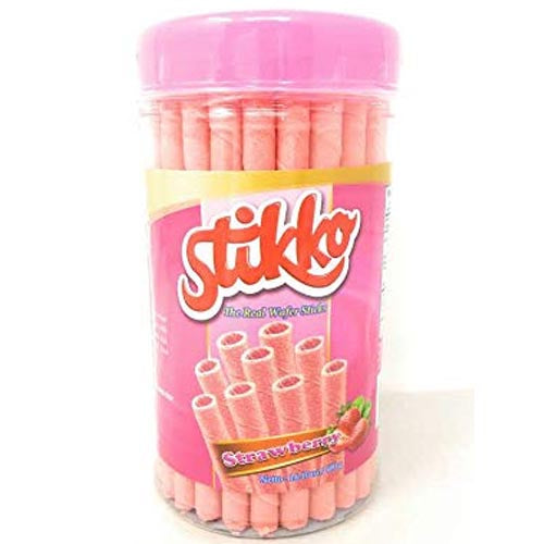 Stikko Strawberry Wafer Stick in Jar – 14.1 OZ