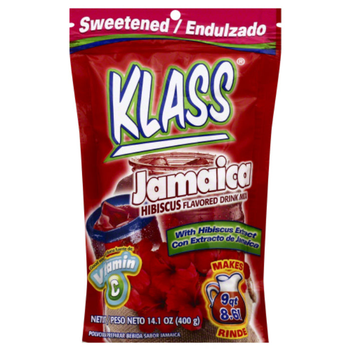 Klass – Jamaica Sweetened Beverage Mix, 14.1 oz | Pack of 6