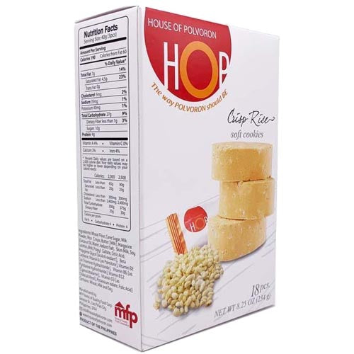 House of Polvoron – HOP – Crisp Rice – Soft Cookies – 18 Pieces – 234 G