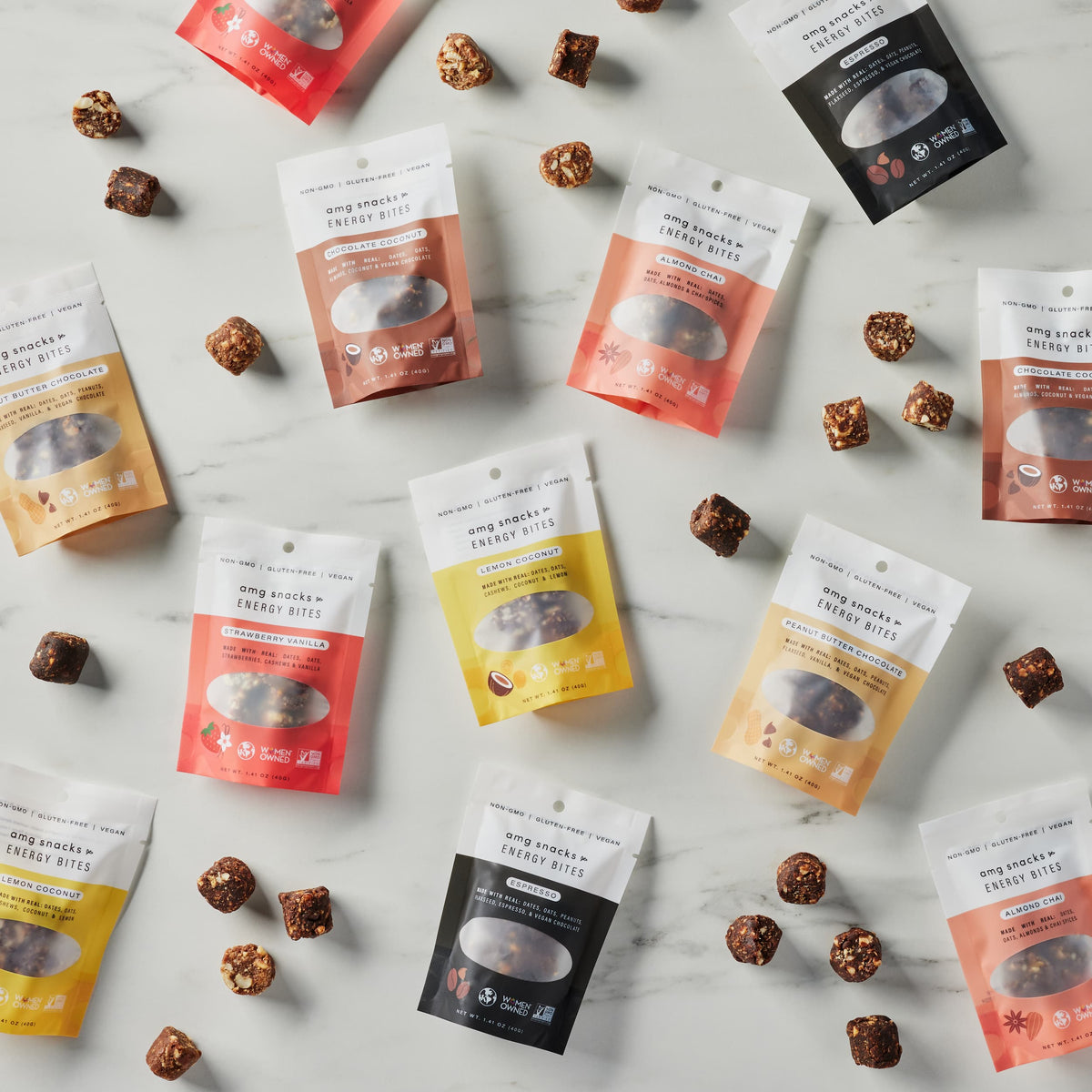 AMG Snacks On-The-Go Packs – 12 Packs x 1.4 oz case