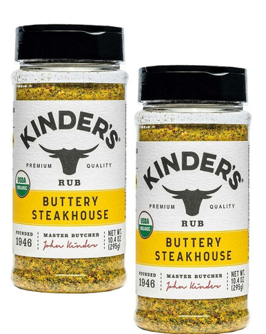 Kinder’s Organic Buttery Steakhouse Rub, 10.4 oz (Pack of 2)